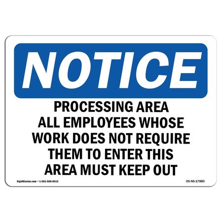 OSHA Notice, 3.5"" Height, Decal -  SIGNMISSION, OS-NS-D-35-L-17880-10PK
